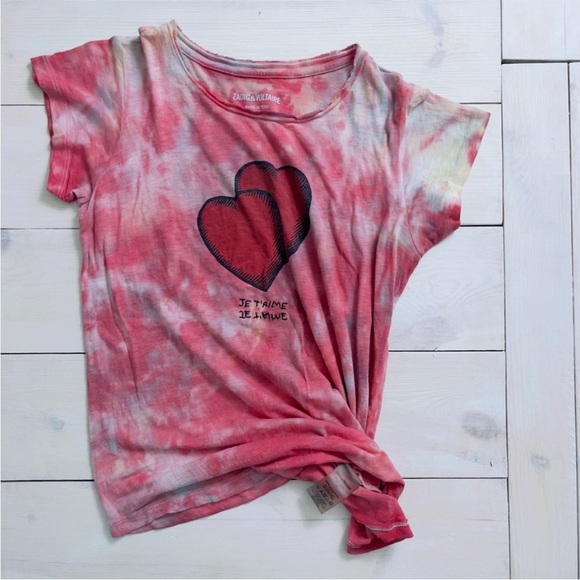 Zadig & Voltaire Tops - Zadig & Voltaire Paris Je Taime Skinny Heart T-shirt